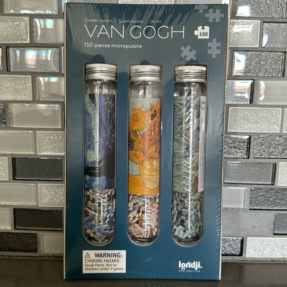 Van Gogh Jigsaw Puzzles Mini 3 Pk 150 Pieces Sunflowers Irises Starry Night NEW - Picture 6 of 12